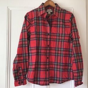 LL Bean Women’s Scotch Plaid Flannel Shirt
